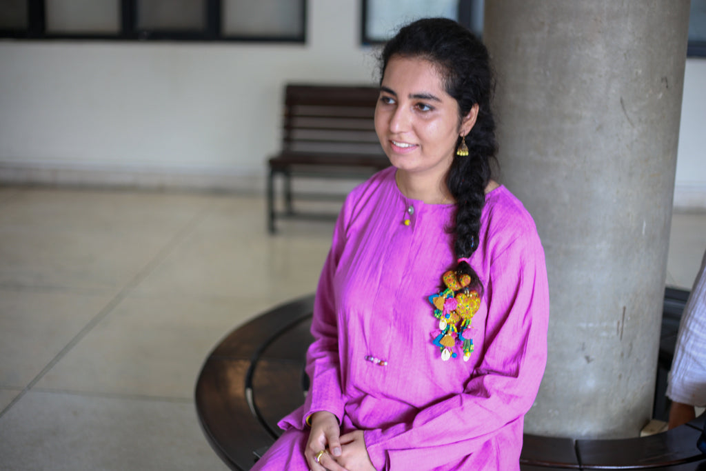 voilet spell summer kurta for girls