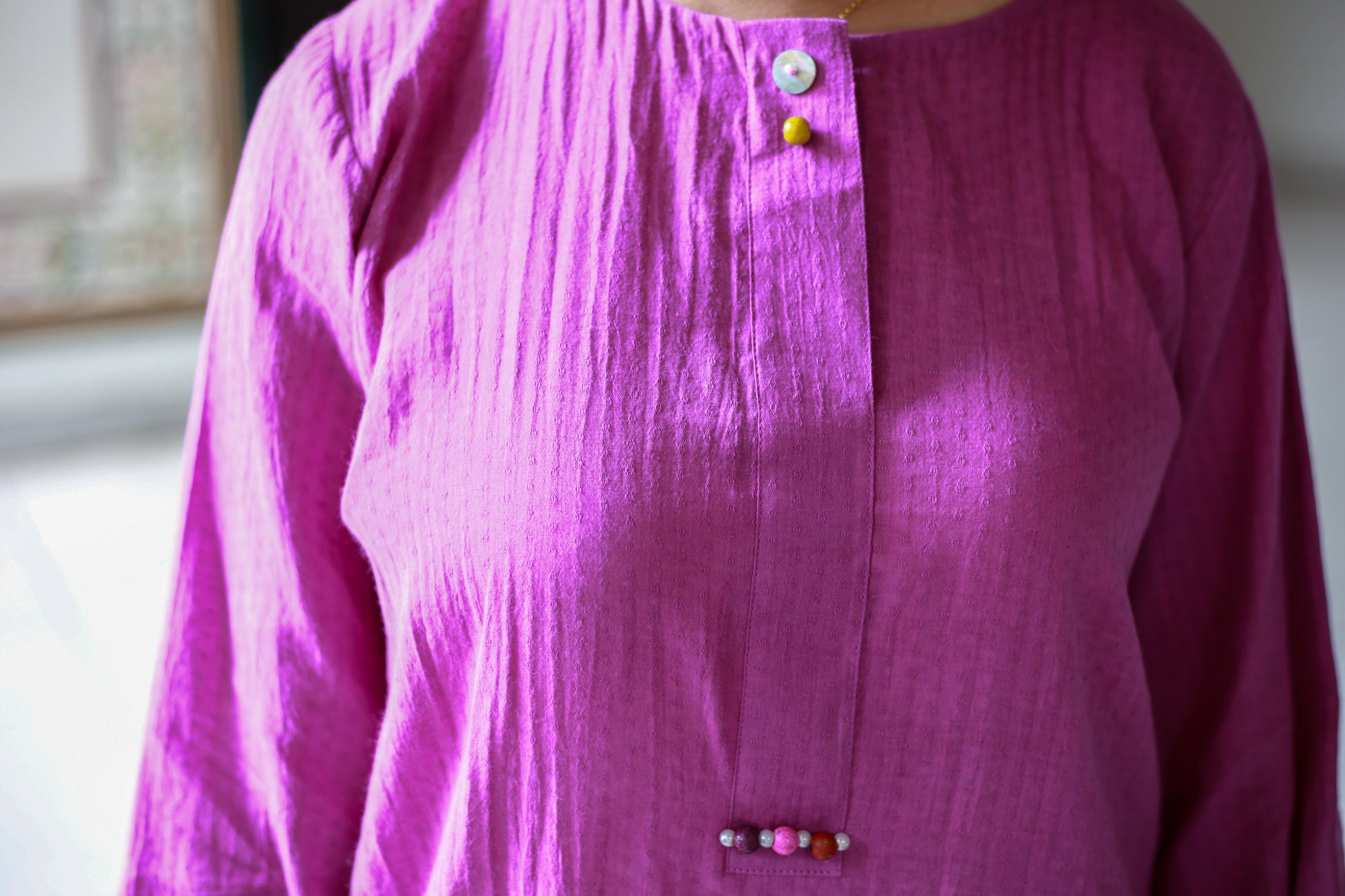 voilet spell summer kurta for girls