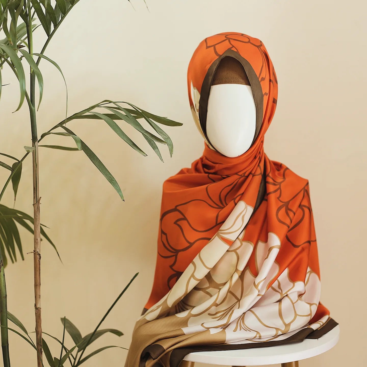 Orange Fantasy - Silk Hijab