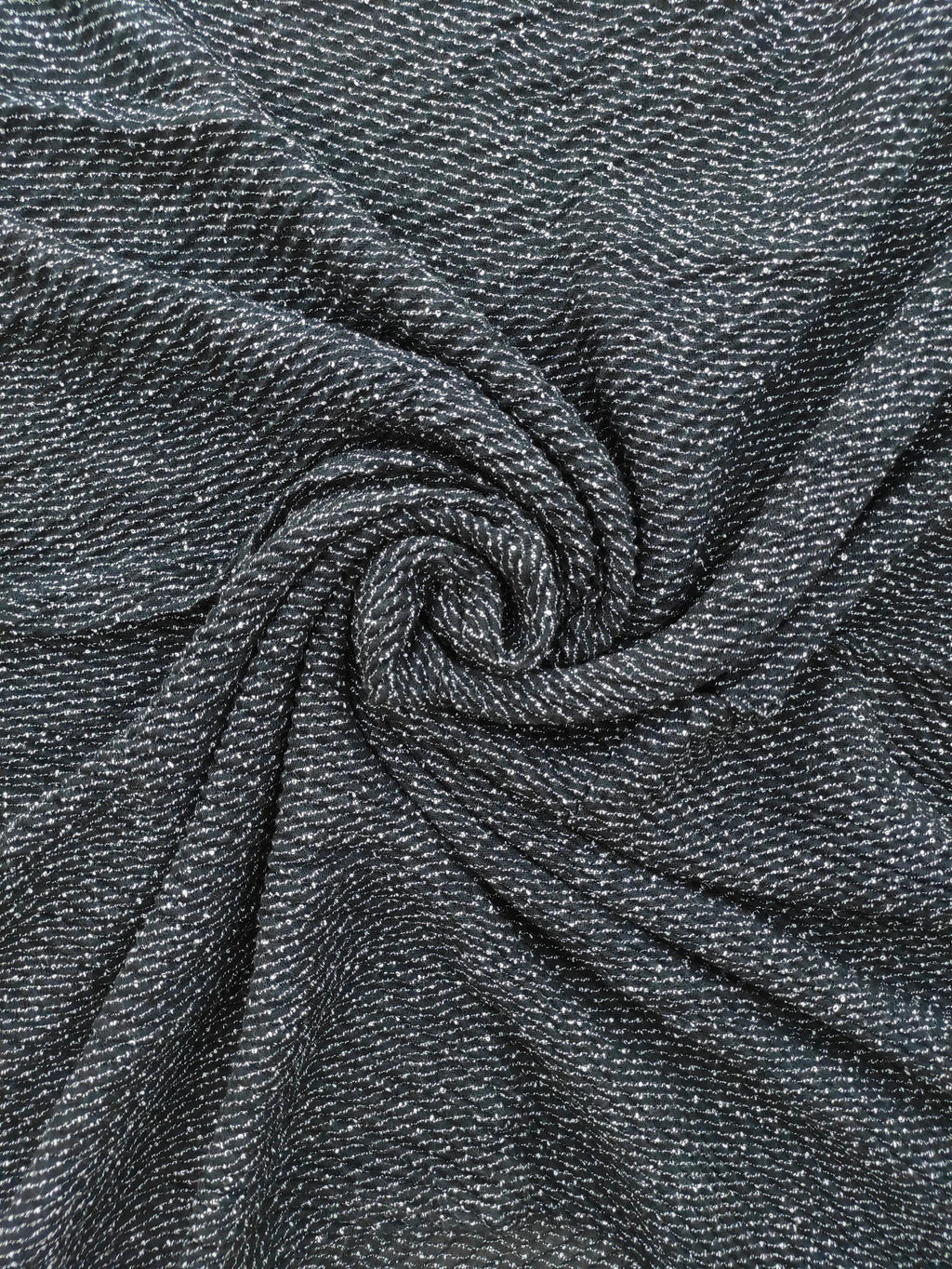 Grey and white - Crimps Hijab