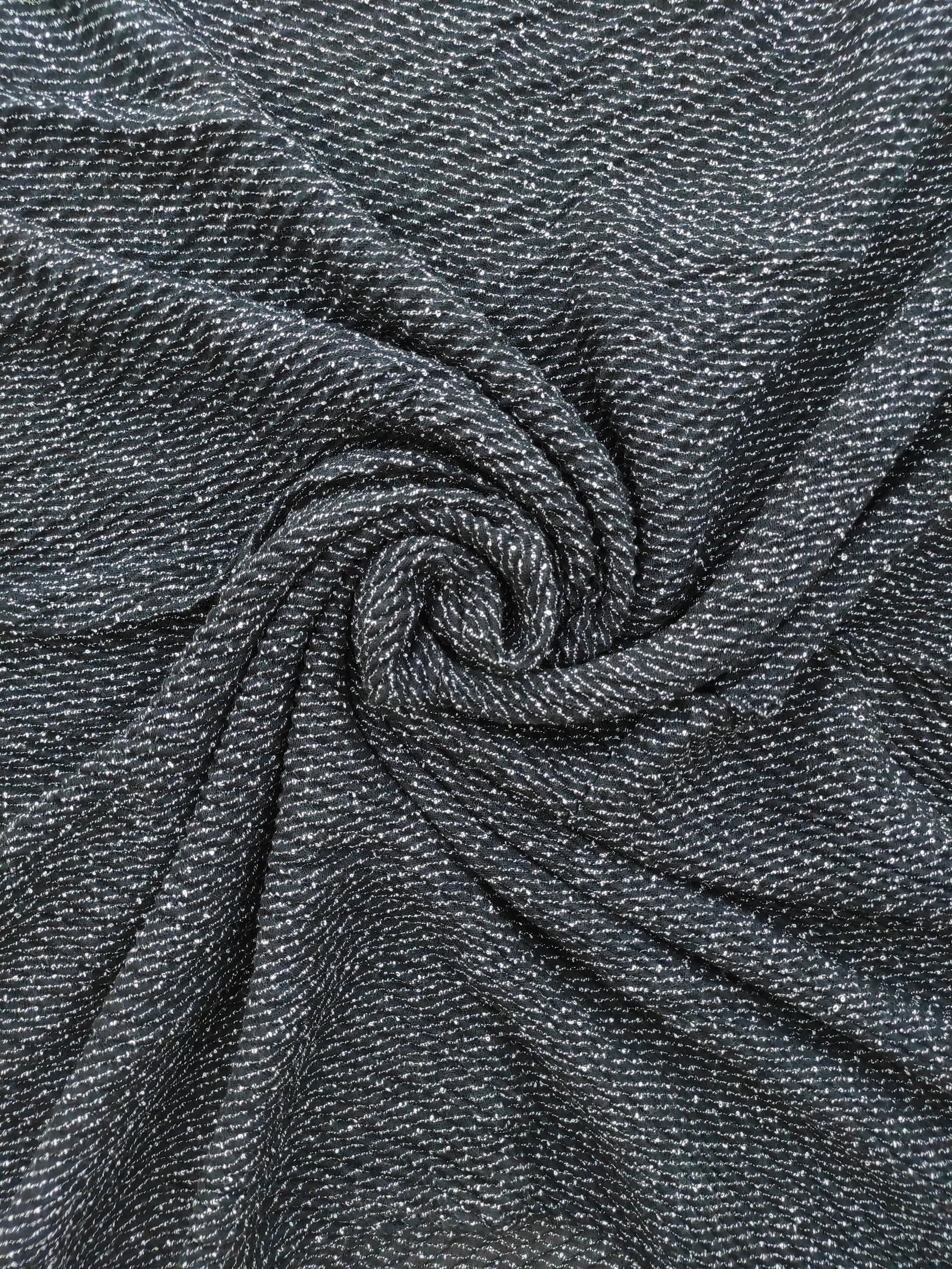 Grey and white - Crimps Hijab