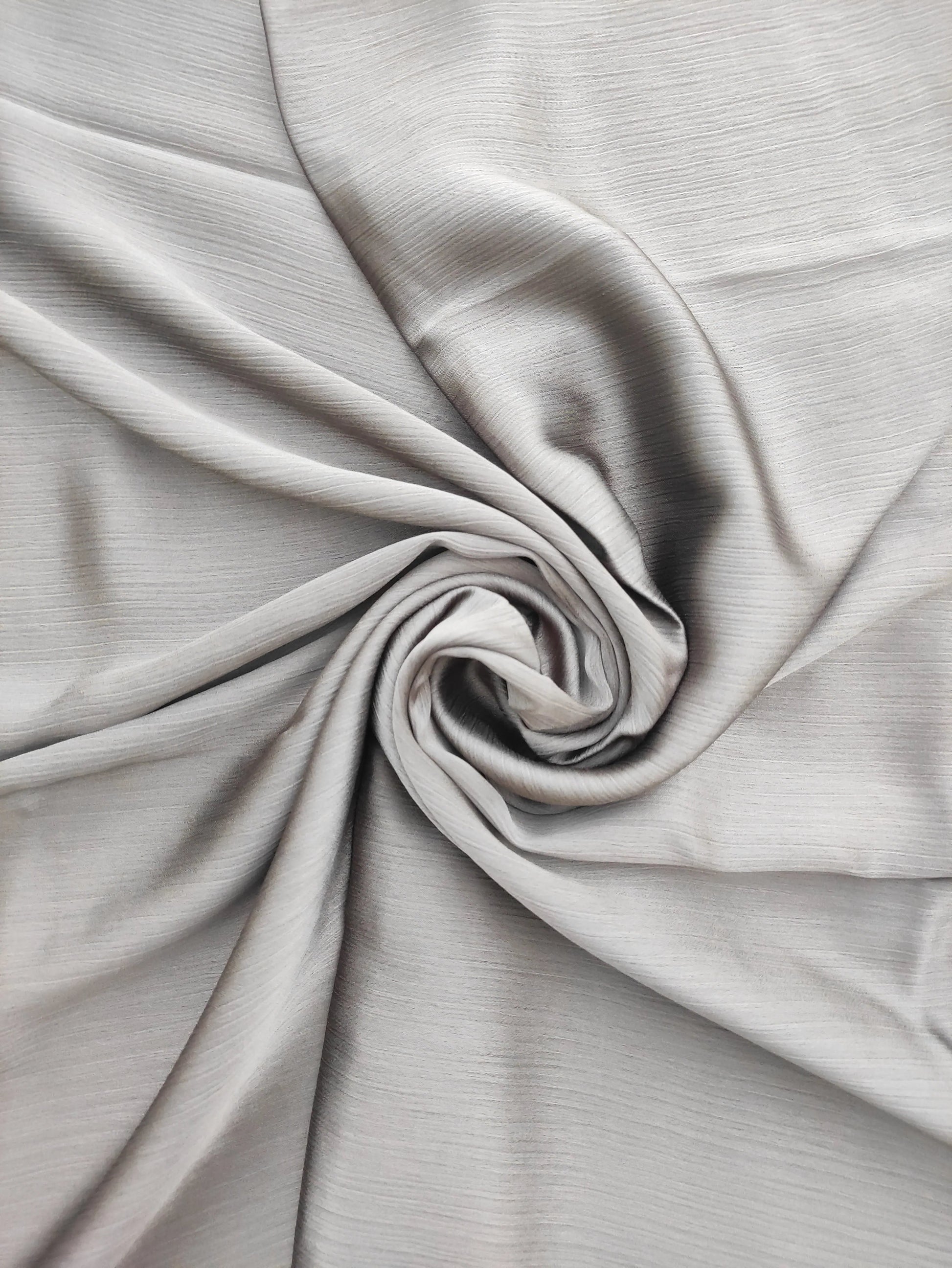 Silver Crinkle Chiffon