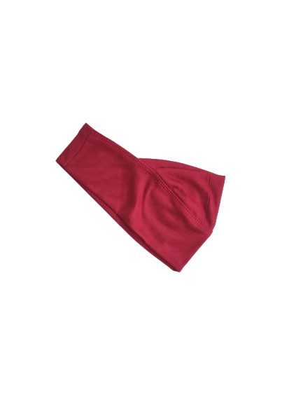 Red headband on a white background