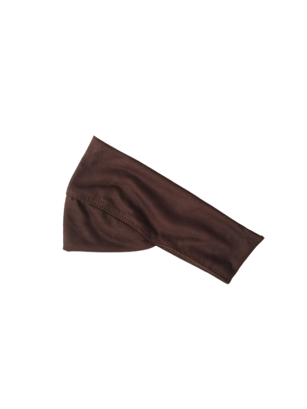 Brown headband on a white background